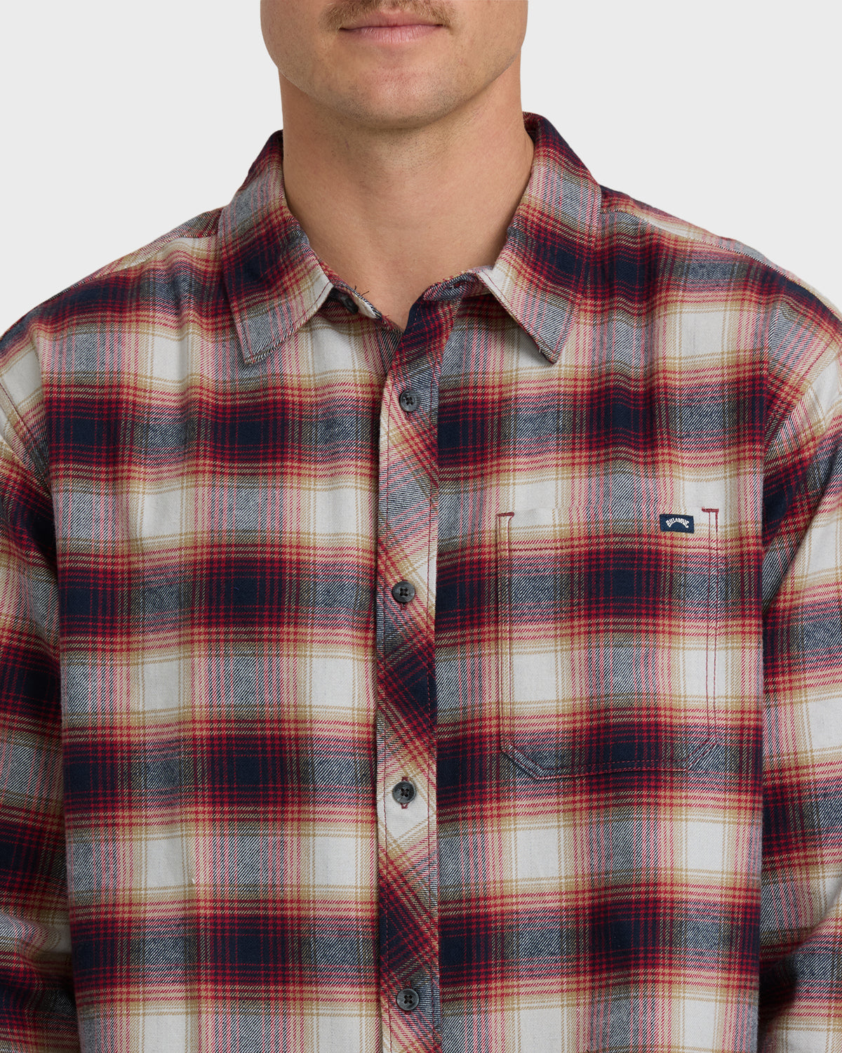 Coastline-Long-Sleeve-Flannel-Shirt-Plum-5