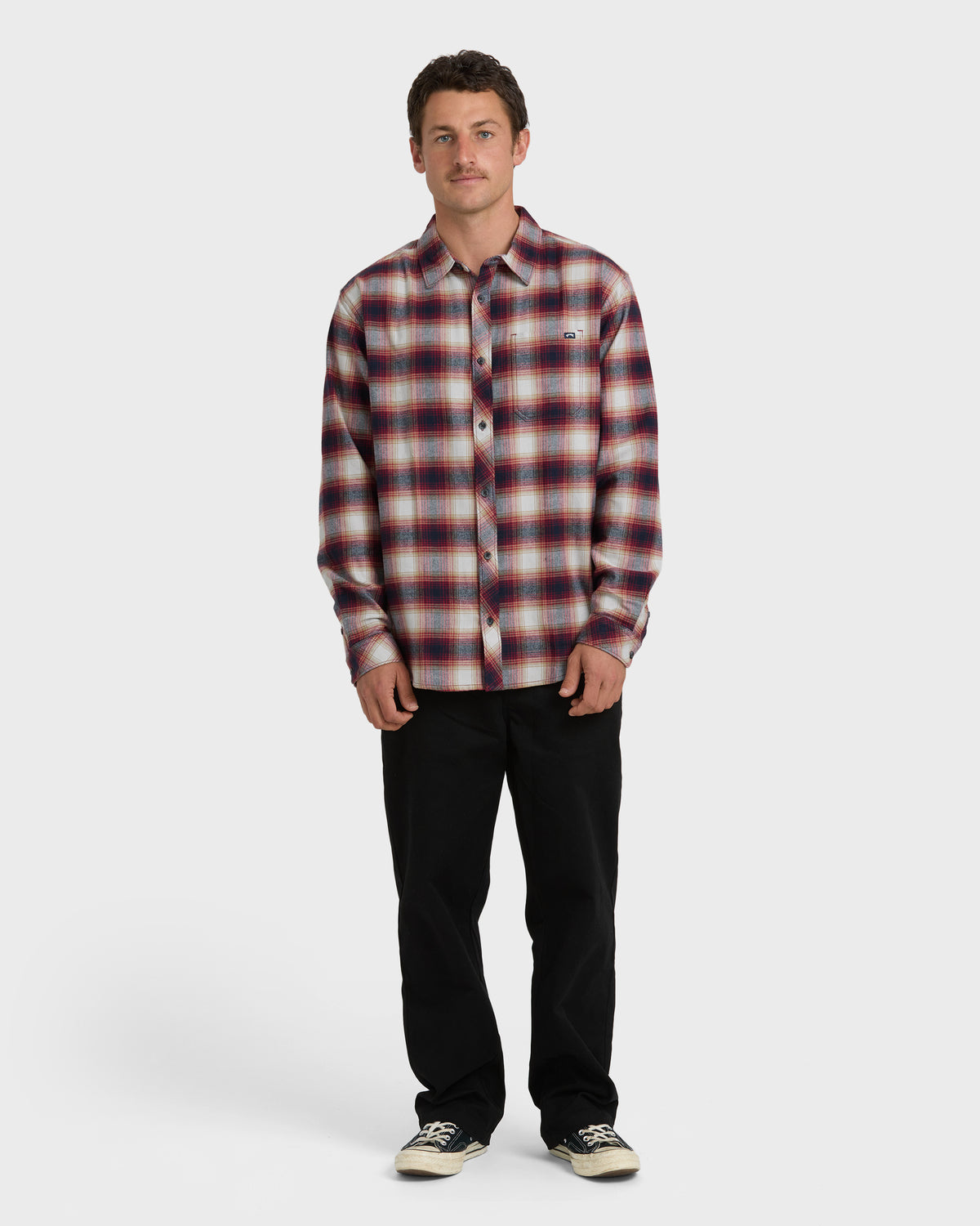 Coastline-Long-Sleeve-Flannel-Shirt-Plum-4