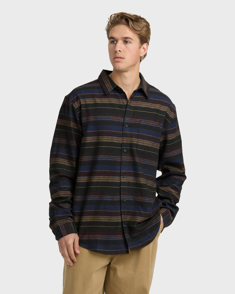 Coastline-Long-Sleeve-Flannel-Shirt-Stealth-1