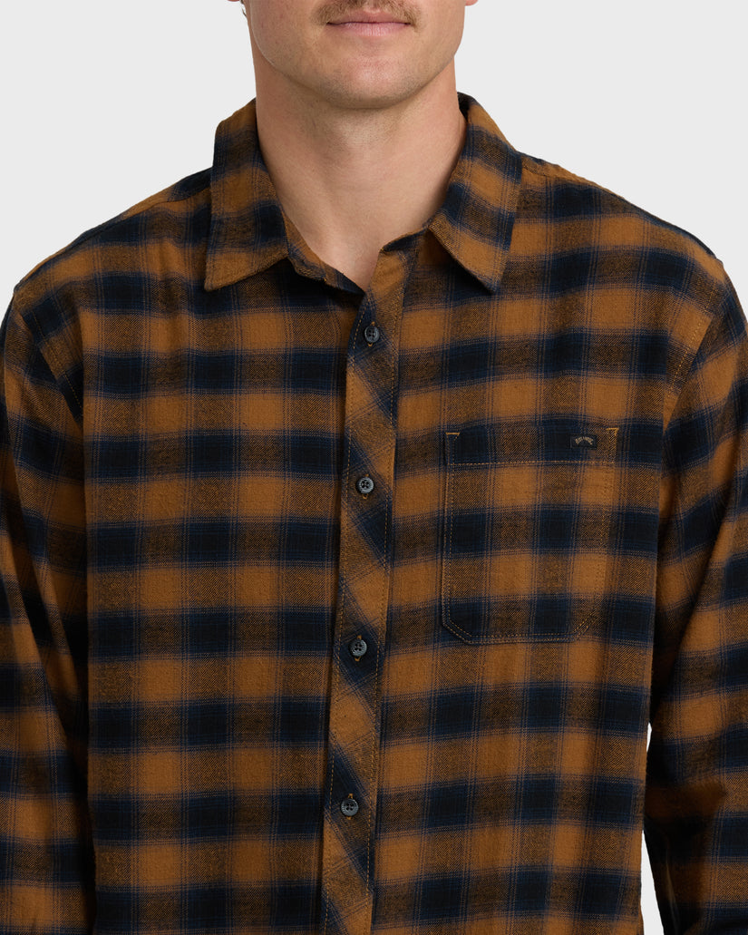 Coastline-Long-Sleeve-Flannel-Shirt-Tobacco-5