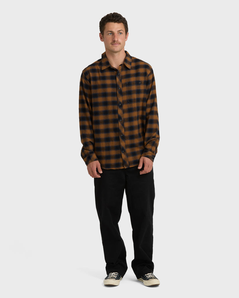 Coastline-Long-Sleeve-Flannel-Shirt-Tobacco-4