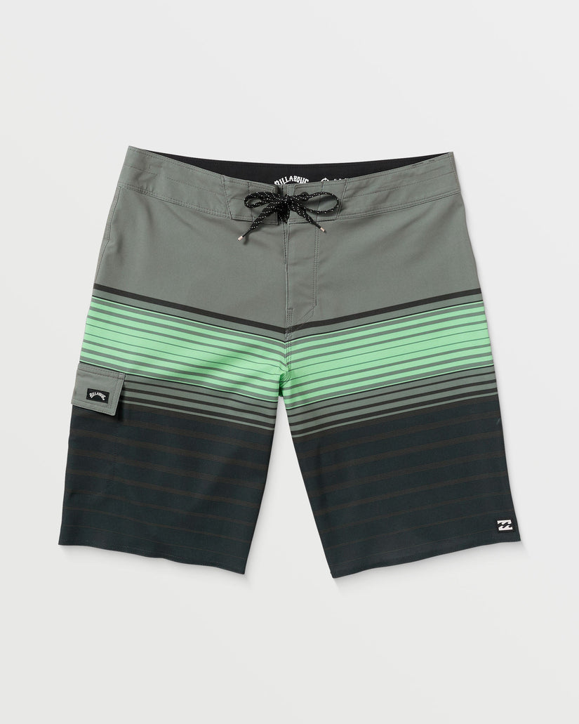 All Day Stripe Pro Performance 20" Boardshorts - Black