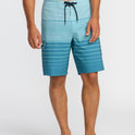 All Day Stripe Pro Performance 20" Boardshorts - Dusty Blue