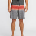 All Day Stripe Pro Performance 20" Boardshorts - Sunset