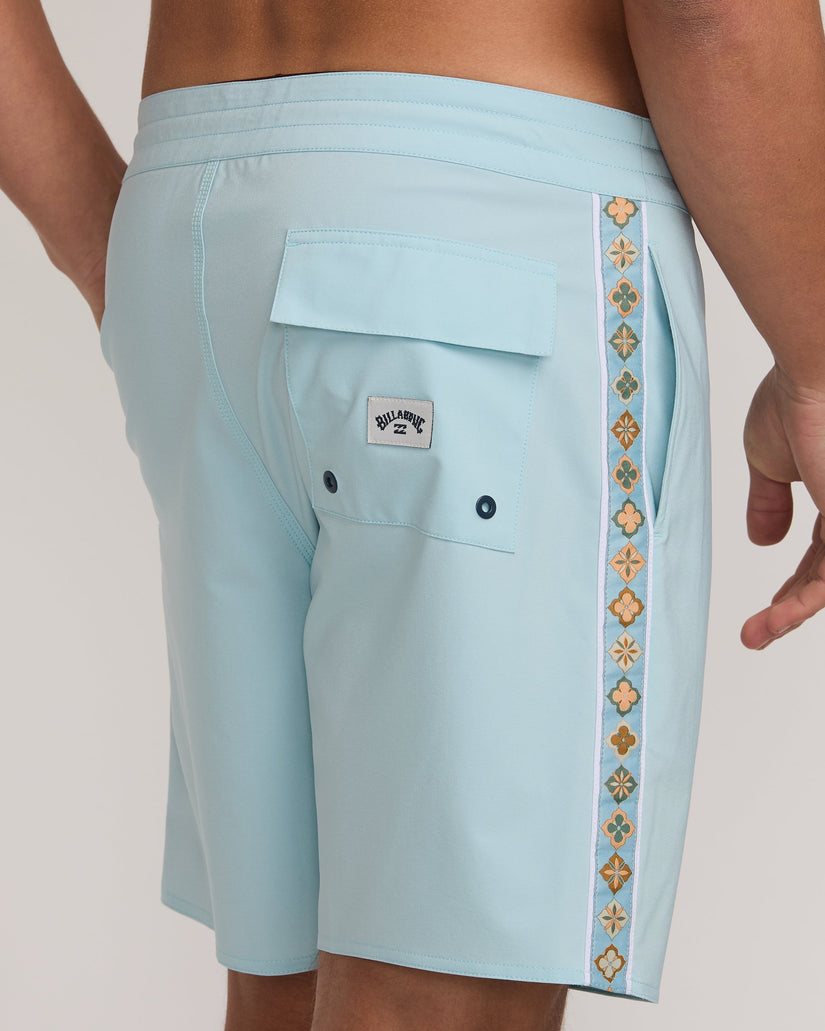 Wategos Lo Tide 19" Boardshorts - Dusty Blue