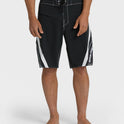 Fluid 2k Pro 21" Boardshorts - Black/White - Black