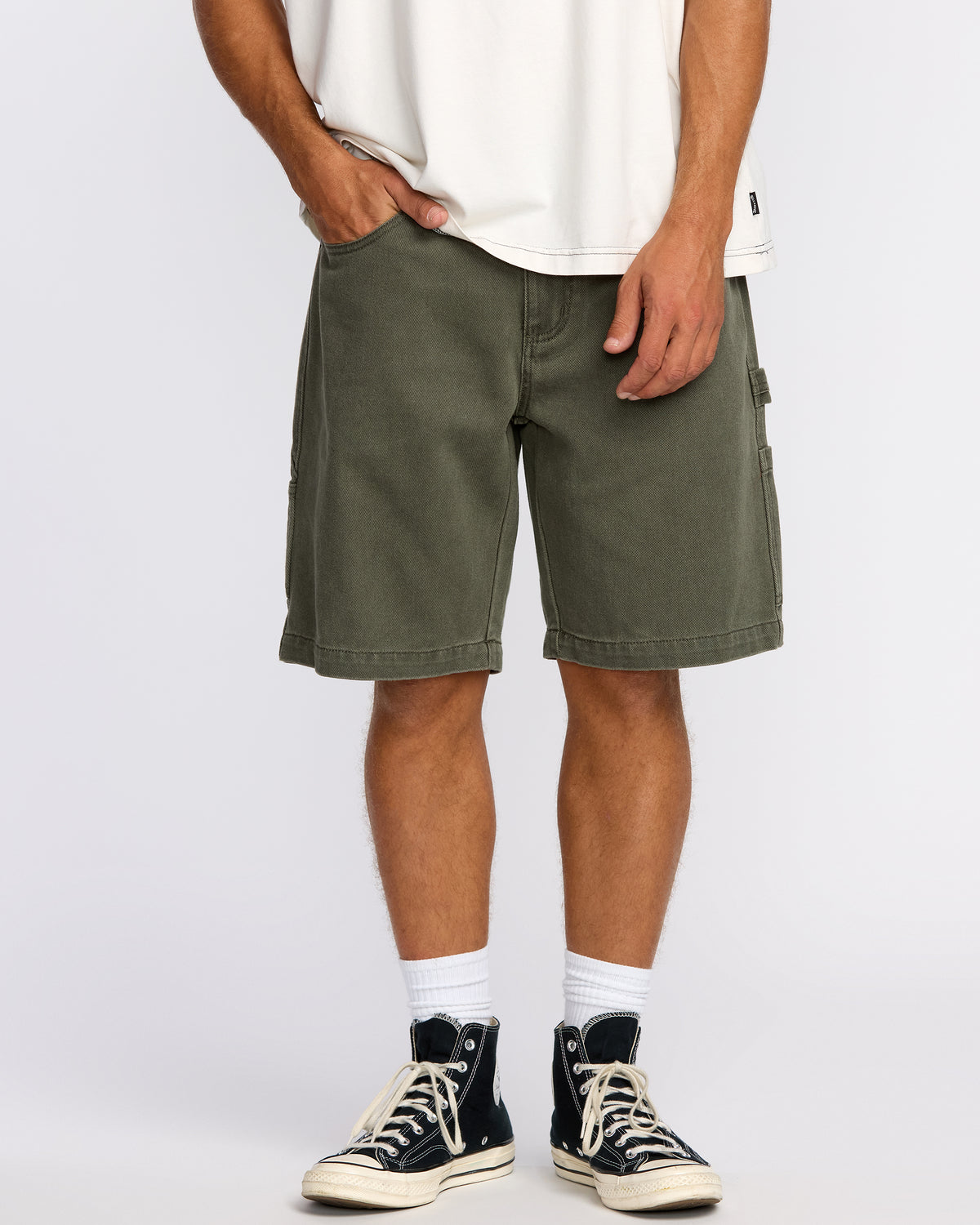 Bad-Dog-21"-Workwear-Shorts-Dark-Military-1
