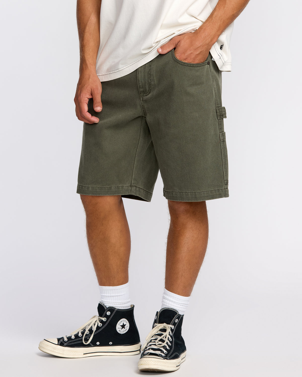 Bad-Dog-21"-Workwear-Shorts-Dark-Military-3