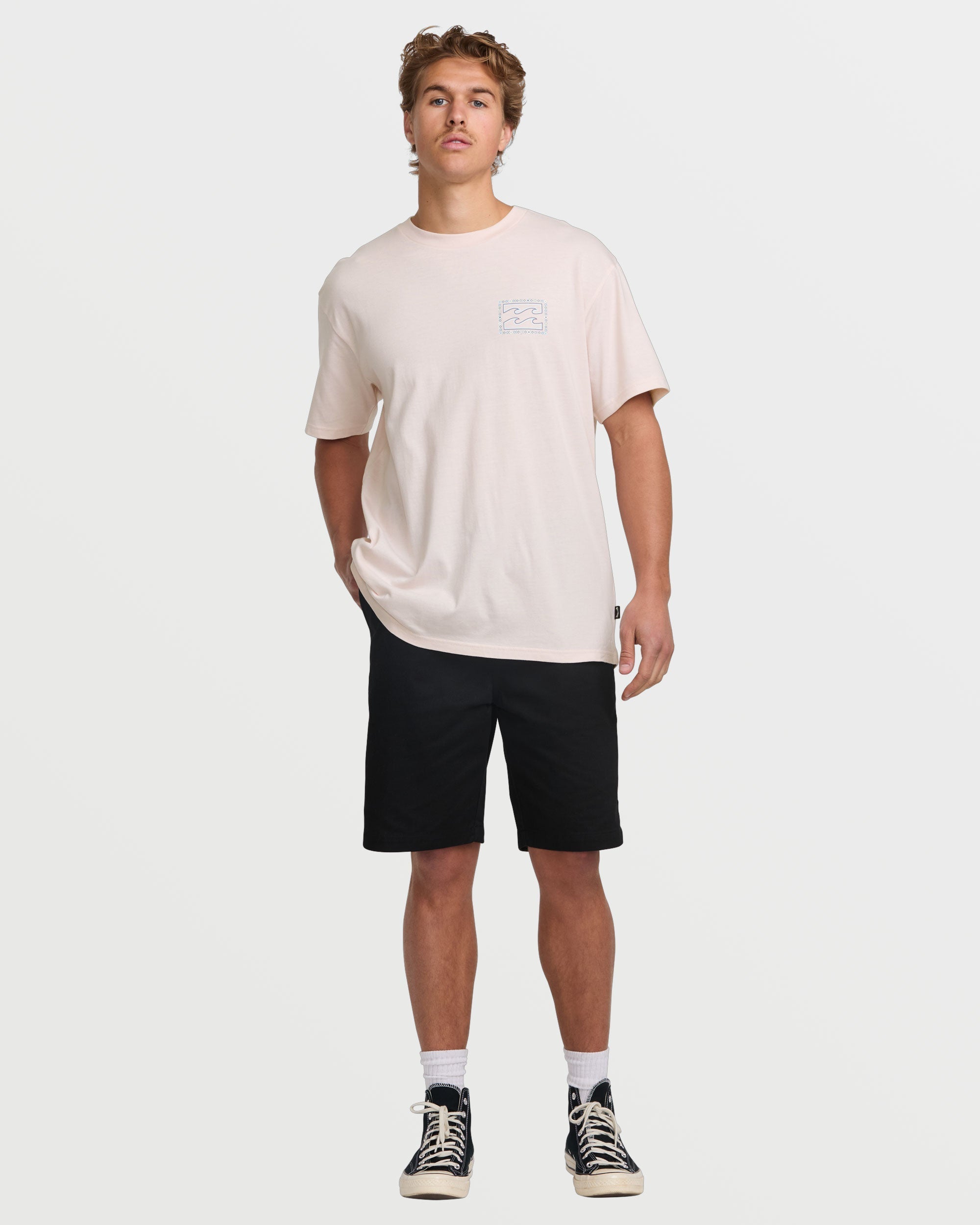 Crayon Wave Premium Tee - Light Pink | Billabong
