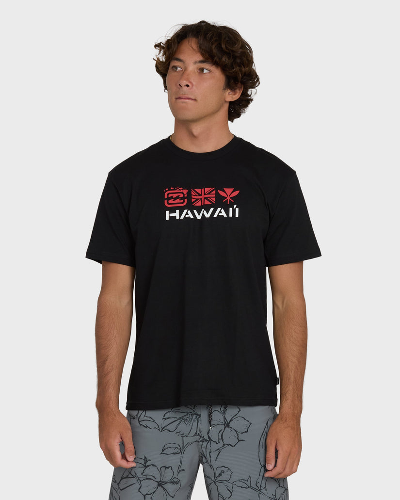 Kahili Hawaii Regular Short Sleeve Tee - Black