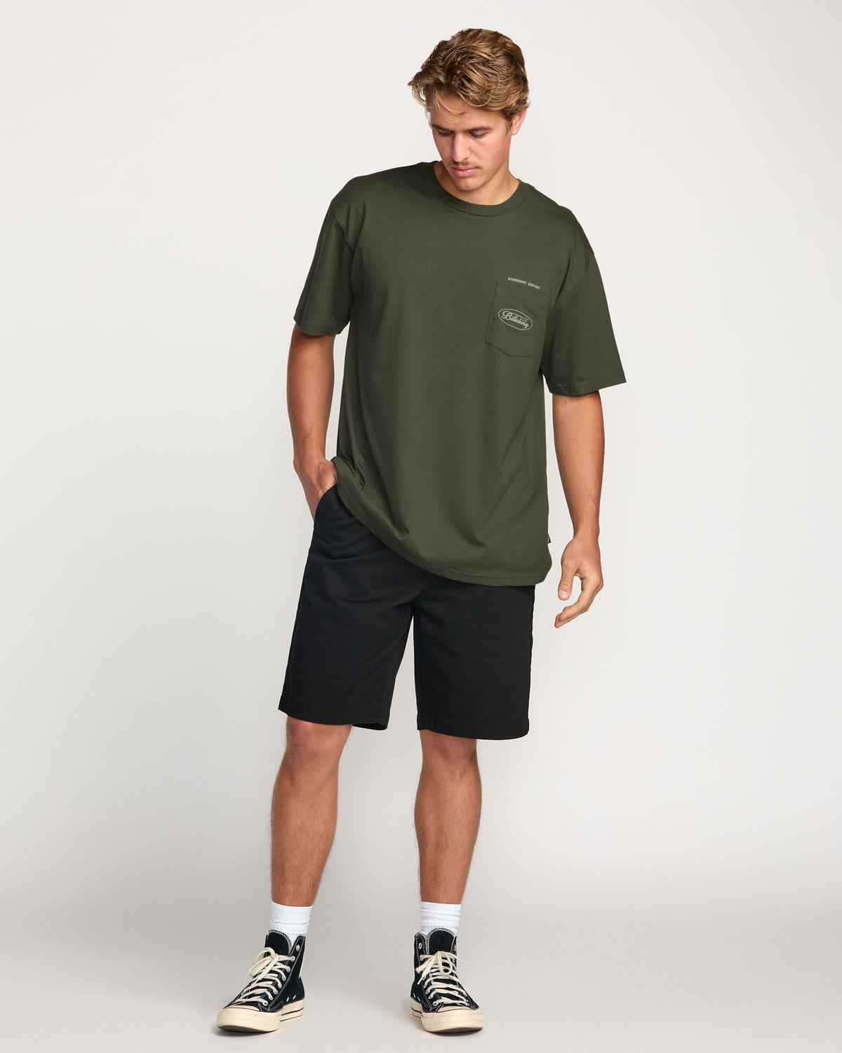 Bad Dog Pocket Regular Tee - Olive - 4