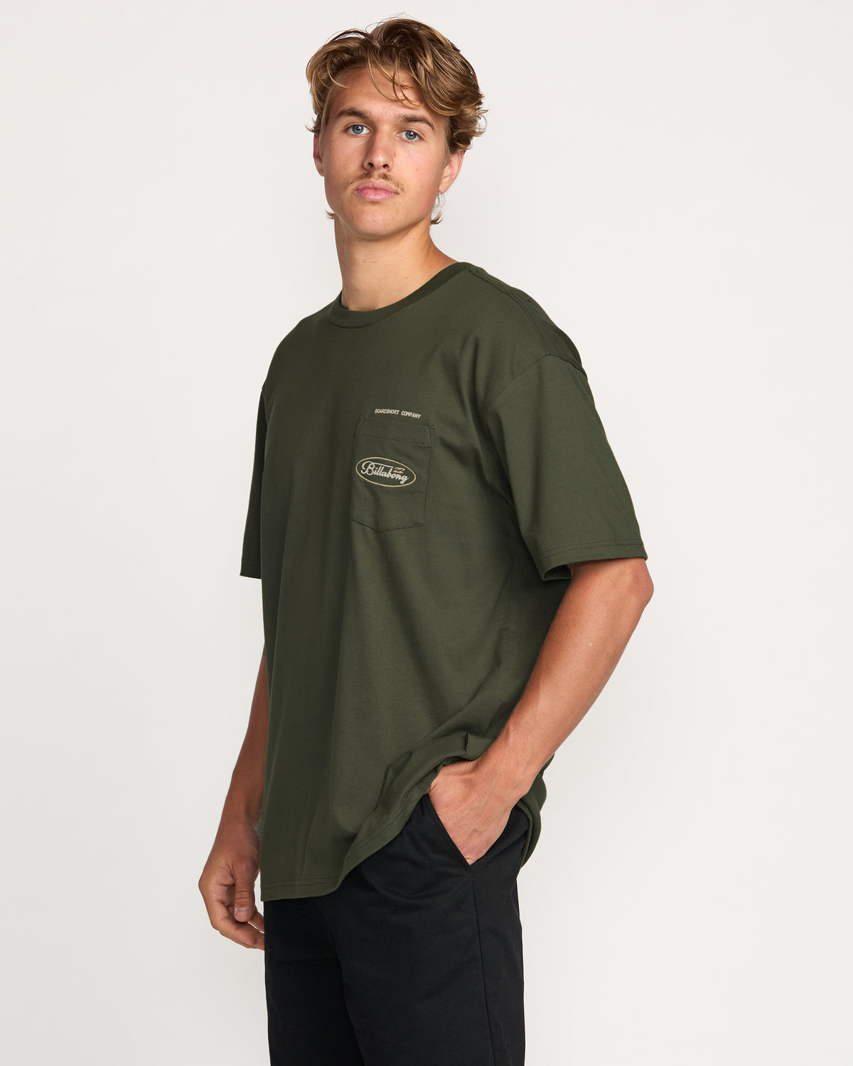 Bad Dog Pocket Regular Tee - Olive - 5