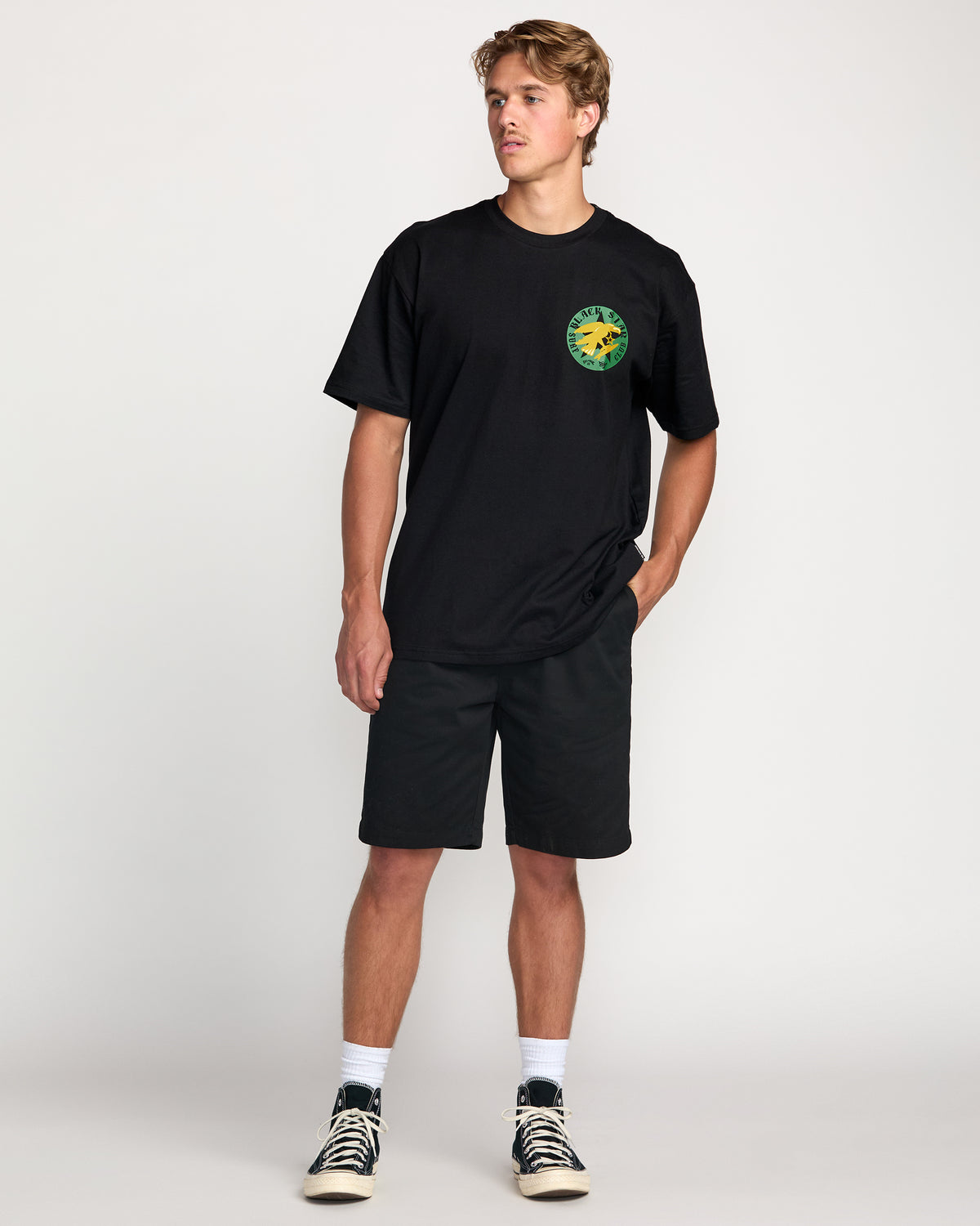 Black Star Regular Tee - Black - 4