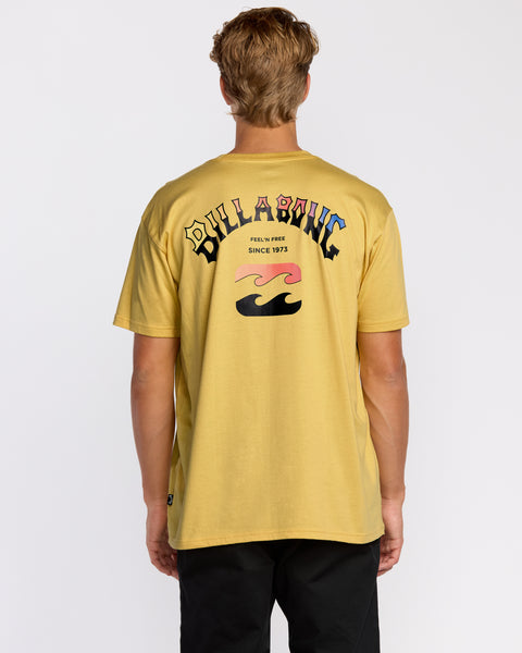 Arch Fade Premium Short Sleeve T-Shirt - Dust Yellow | Billabong