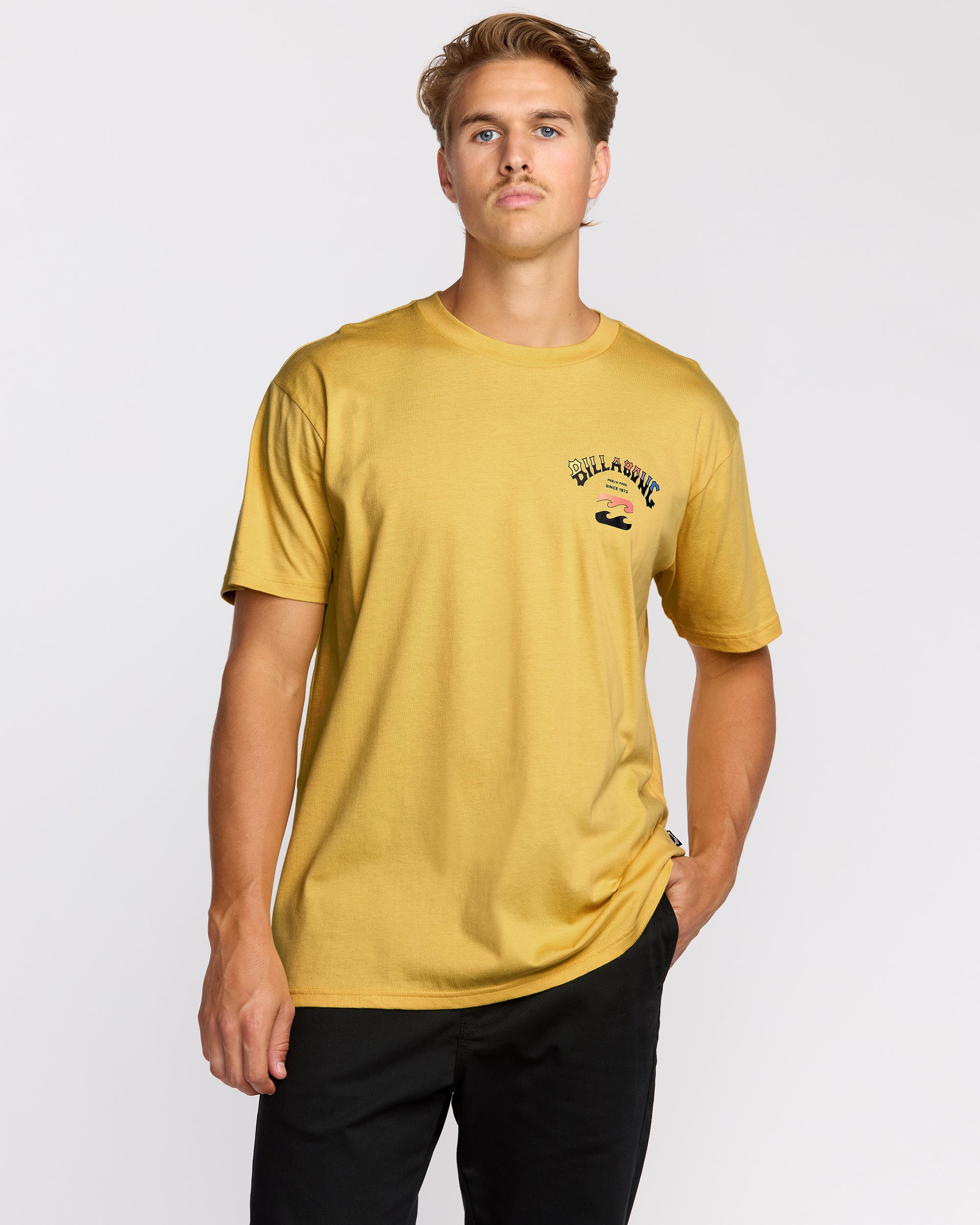 Arch Fade Premium Short Sleeve T-Shirt - Dust Yellow | Billabong