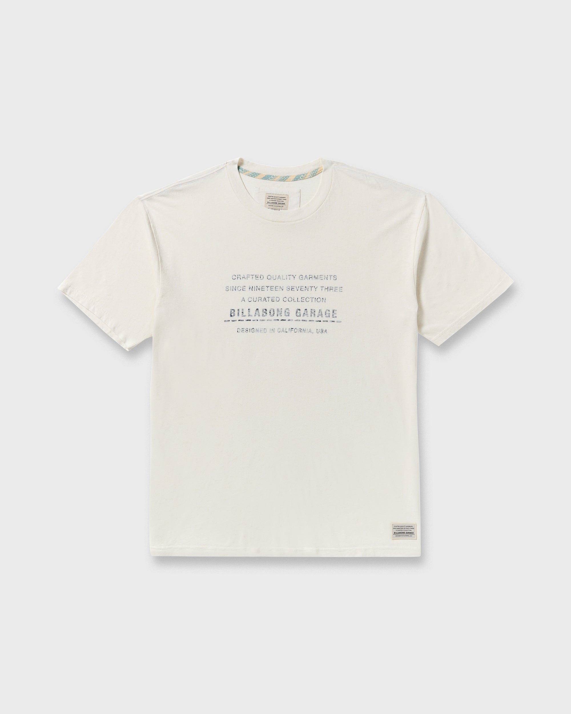 The Label Garage Regular Short Sleeve T-Shirt - Off White | Billabong