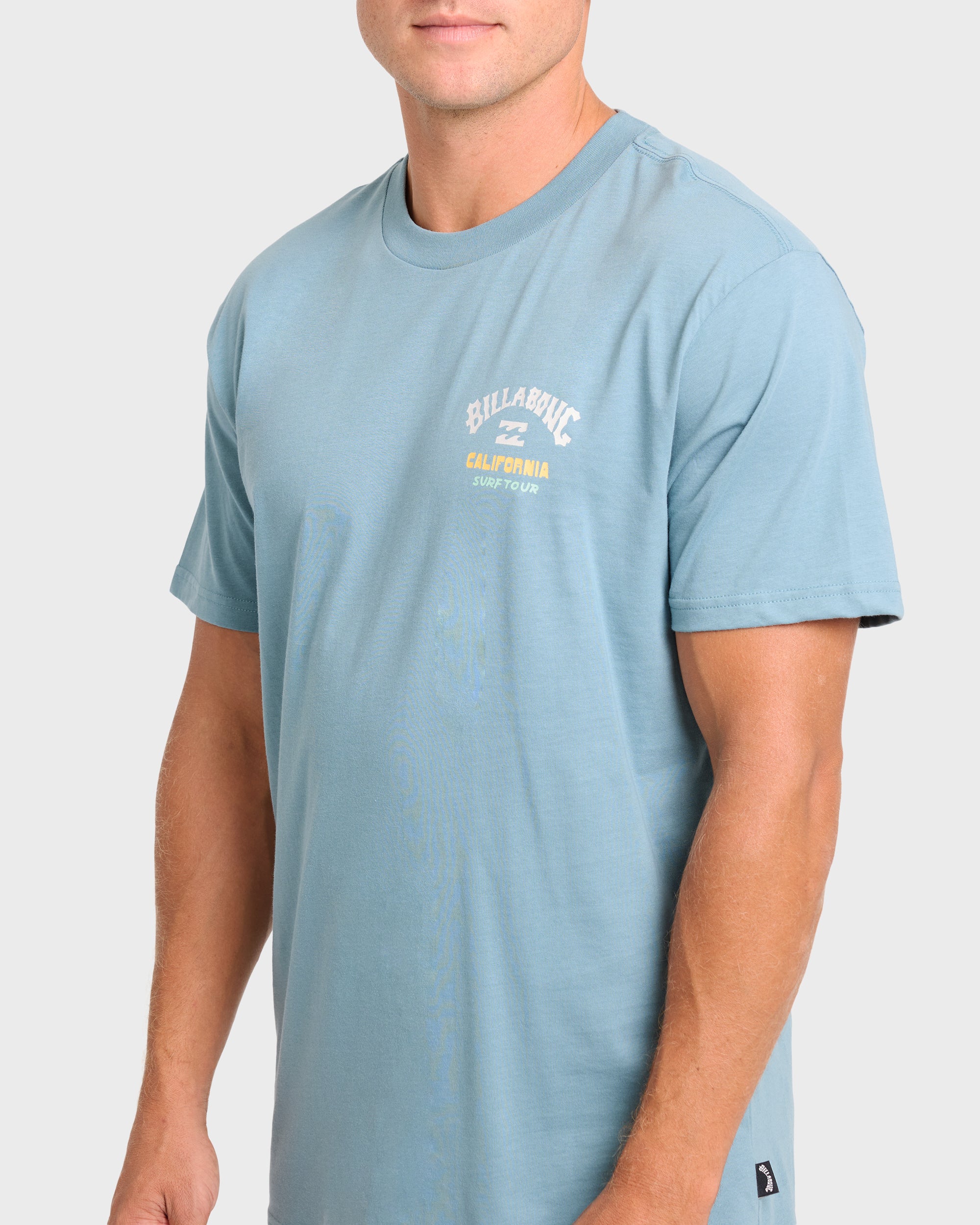 Surf Tour Ca Premium Short Sleeve T-Shirt - Washed Blue | Billabong
