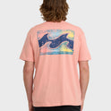 Crayon Wave Premium Short Sleeve T-Shirt - Peach