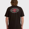 Rotor Diamond Regular Short Sleeve T-Shirt - Black Red