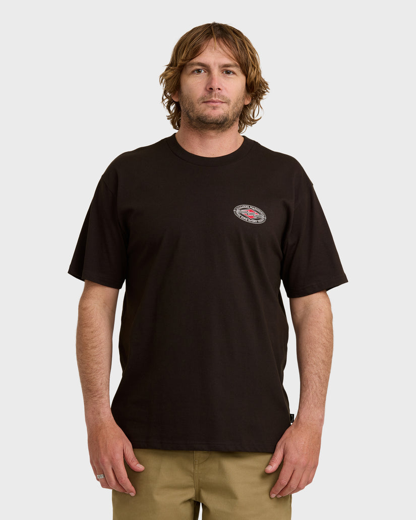Rotor-Diamond-Regular-Short-Sleeve-T-Shirt-Black-Red-1