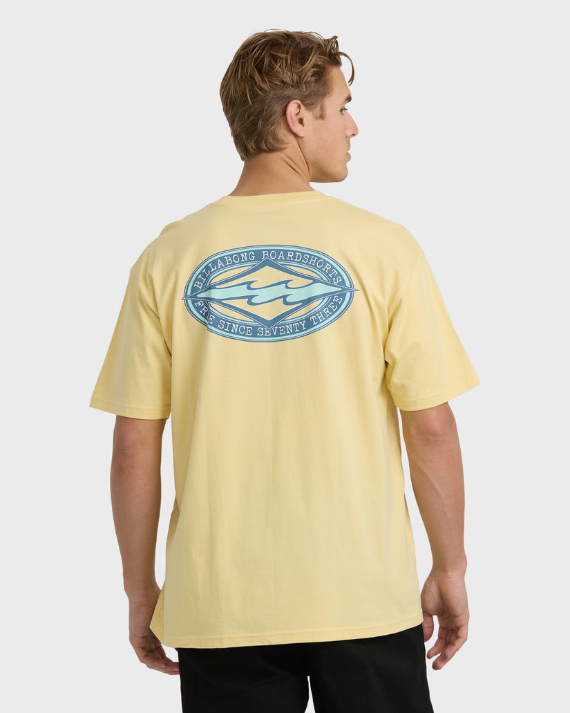 Rotor-Diamond-Regular-Short-Sleeve-T-Shirt-Golden-Yellow-2