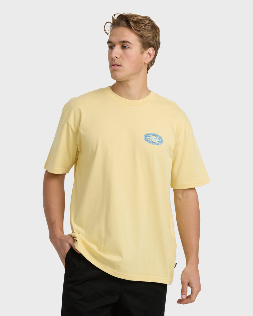 Rotor-Diamond-Regular-Short-Sleeve-T-Shirt-Golden-Yellow-1