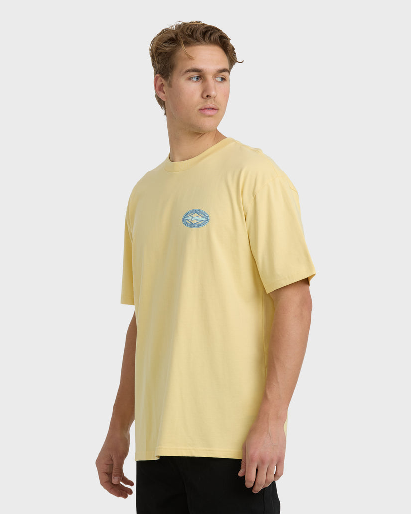 Rotor-Diamond-Regular-Short-Sleeve-T-Shirt-Golden-Yellow-3