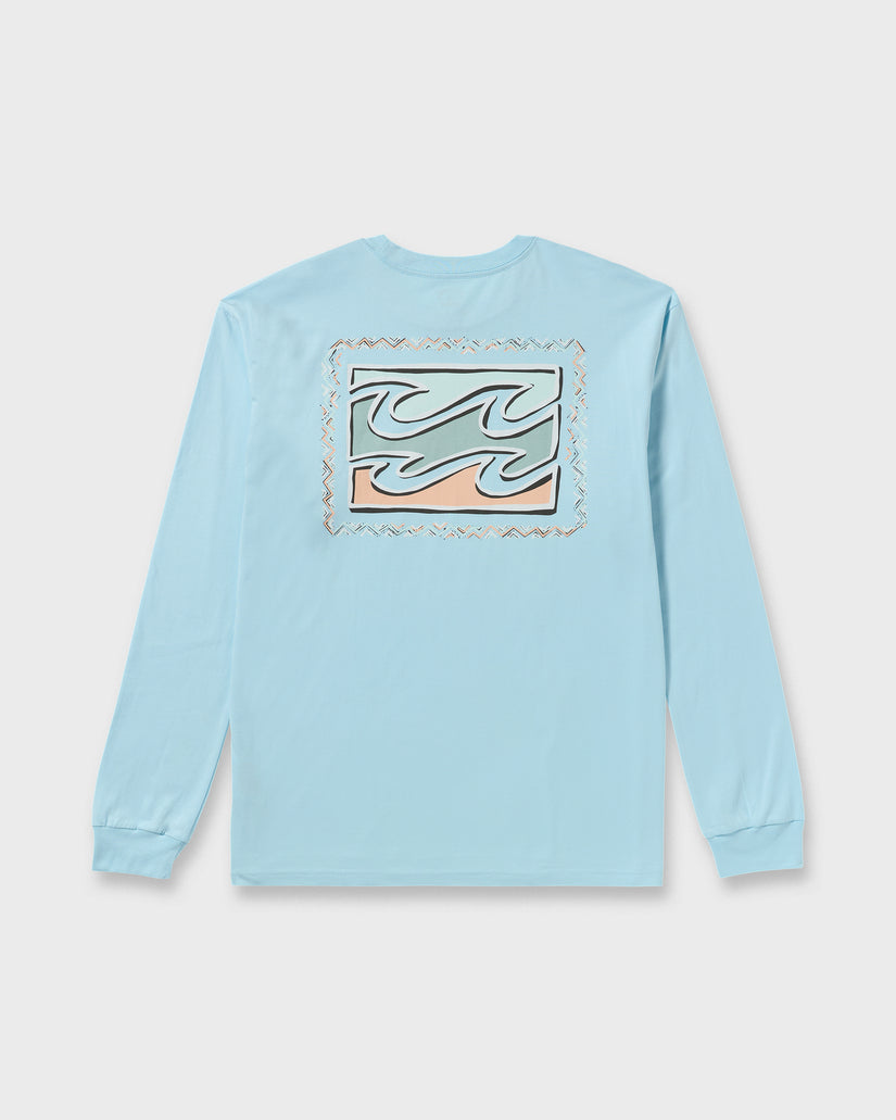 Kansas Jayhawks Men's Long Sleeve T-Shirt - Team Color Cursive Graphic, Officially Licensed