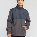 Boundary Blocked Mockneck Sweatshirt - Dusty Purple