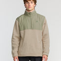 Boundary Blocked Mockneck Sweatshirt - Sand