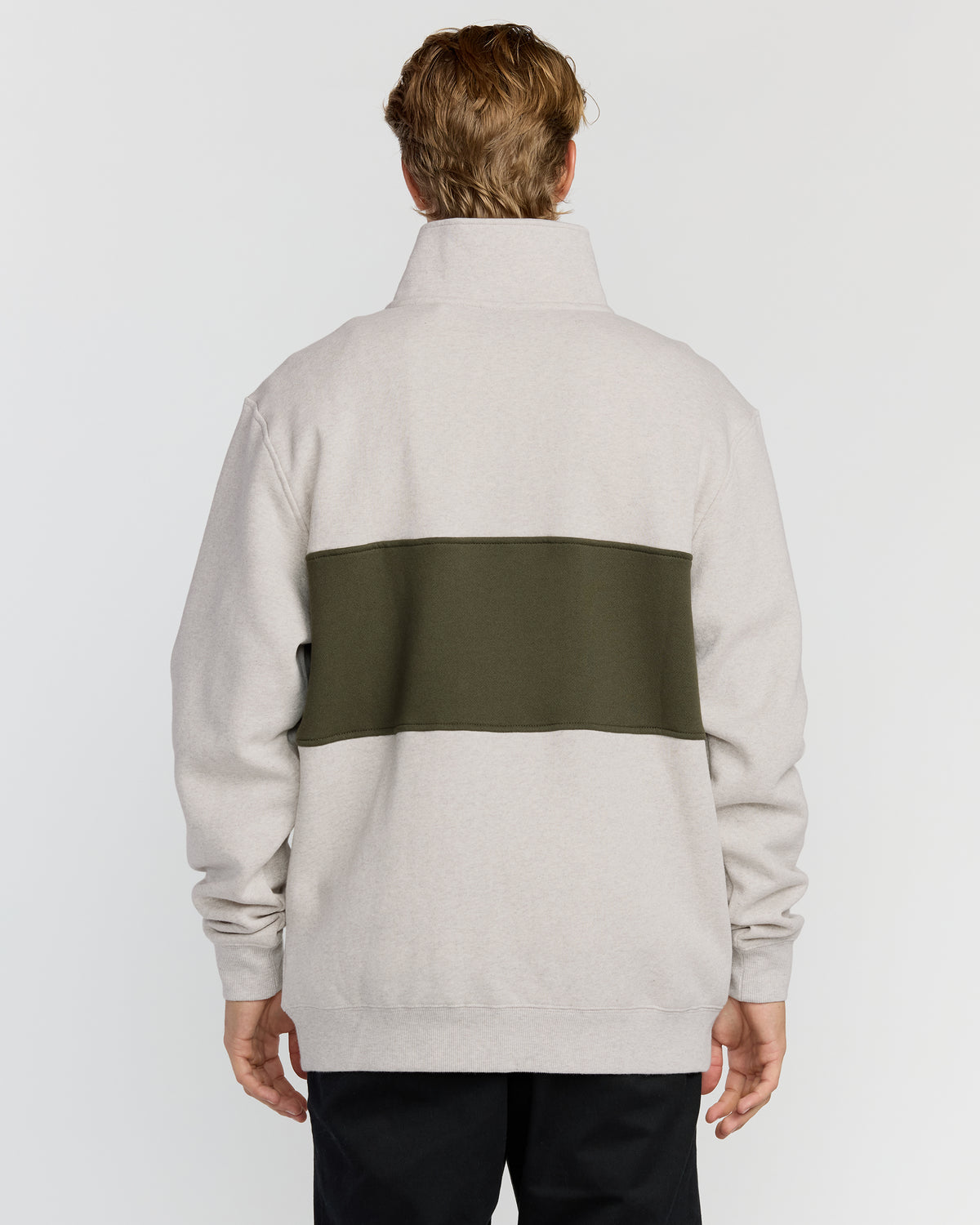 Bad-Dog-3/4-Zip-Mockneck-Sweatshirt-Sand-Heather-2