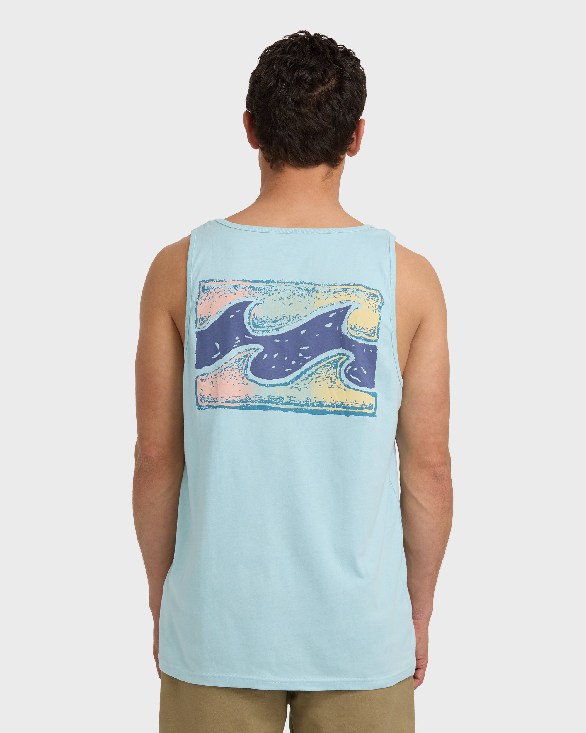 Crayon Wave Premium Tank - Dusty Blue | Billabong