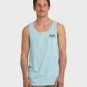 Crayon Wave Premium Tank - Dusty Blue