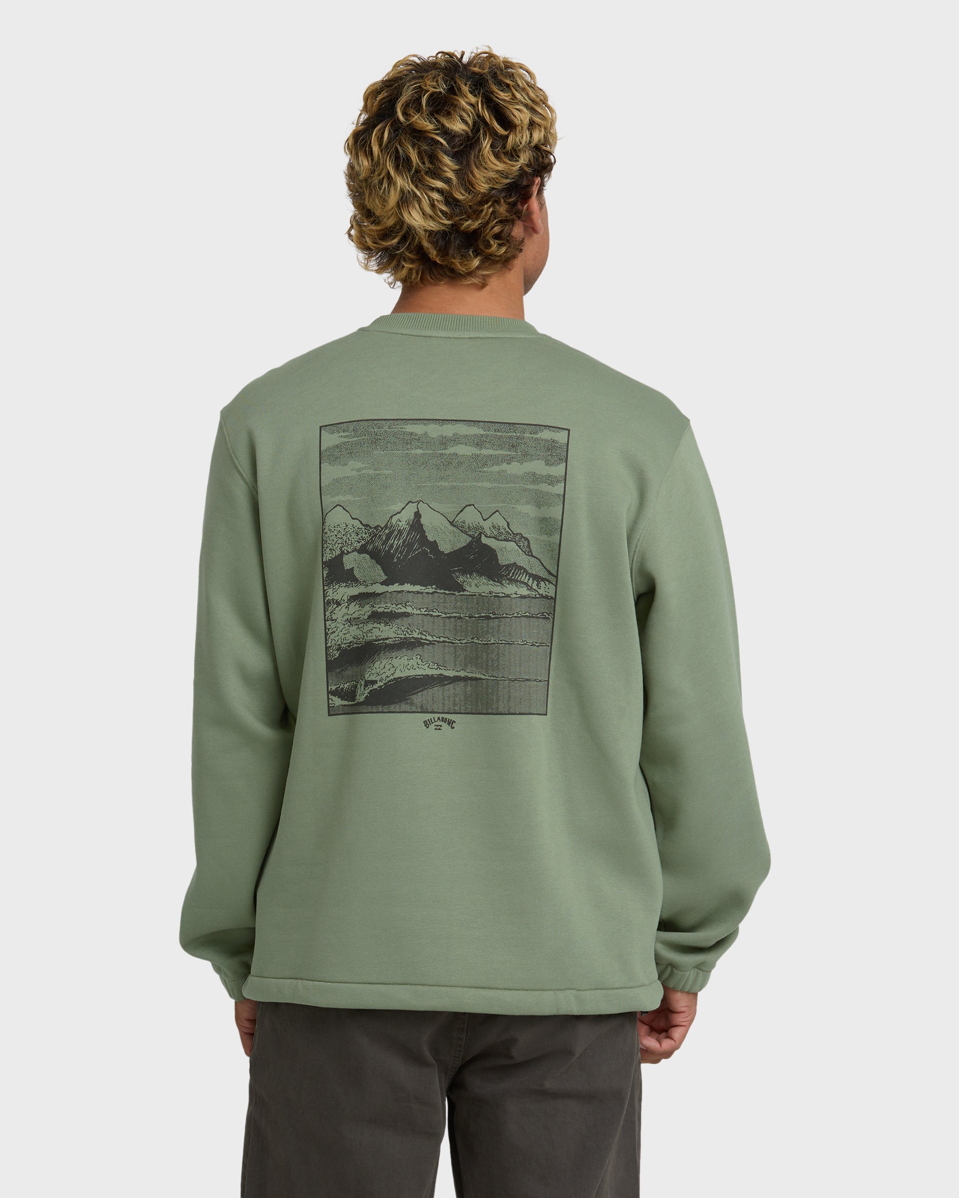 Compass Crew Sweatshirt - Sage - Sage / S
