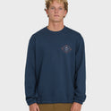 Sweat-shirt à col rond Compass - Bleu foncé