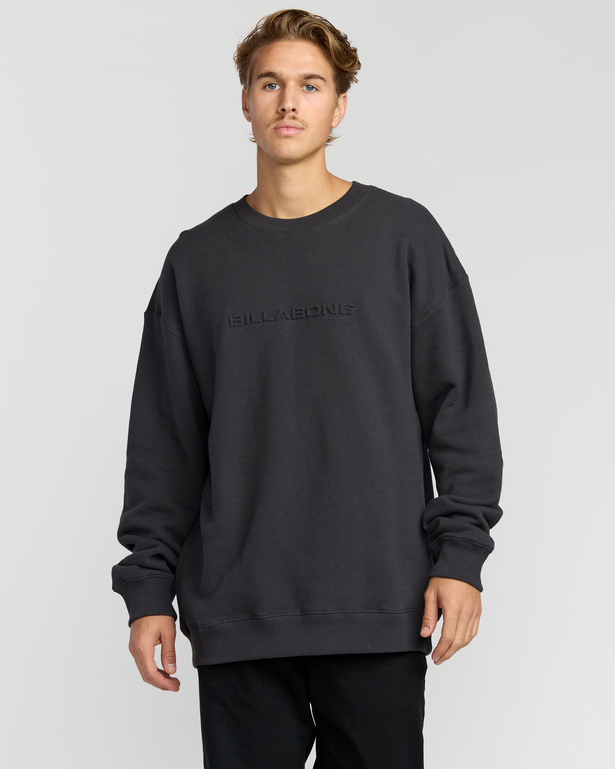 Iconic-Emboss-Crewneck-Sweatshirt-Black-1