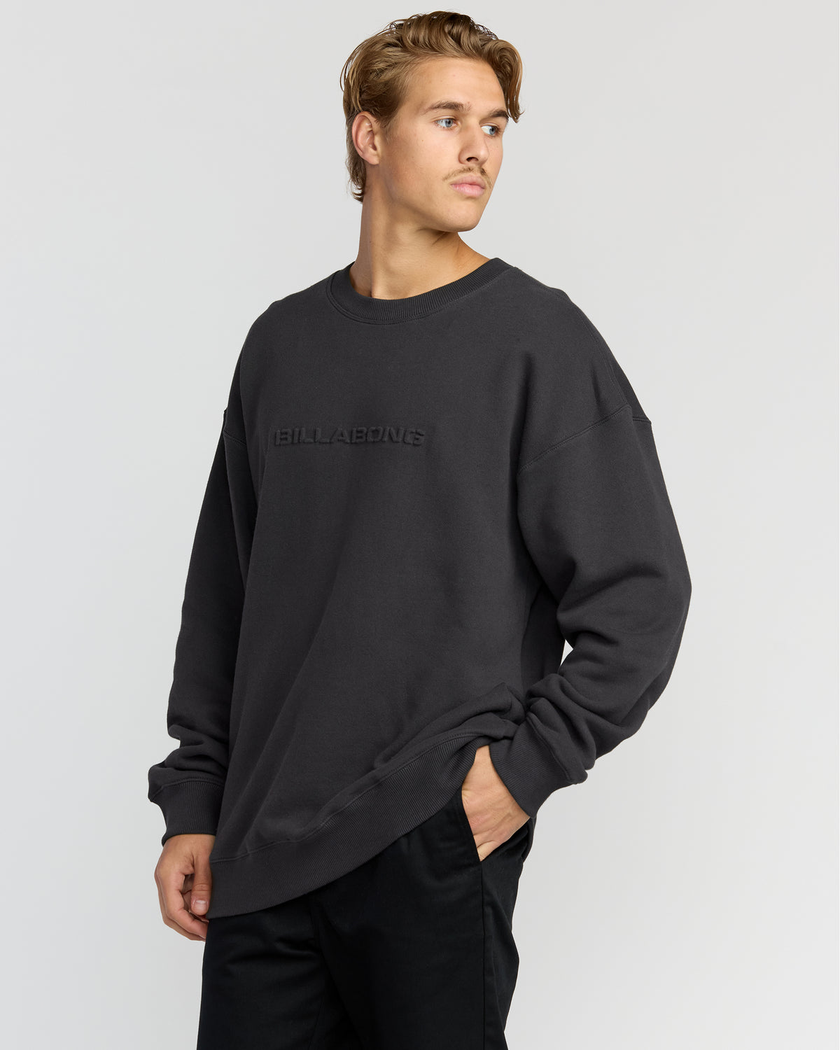 Iconic-Emboss-Crewneck-Sweatshirt-Black-3