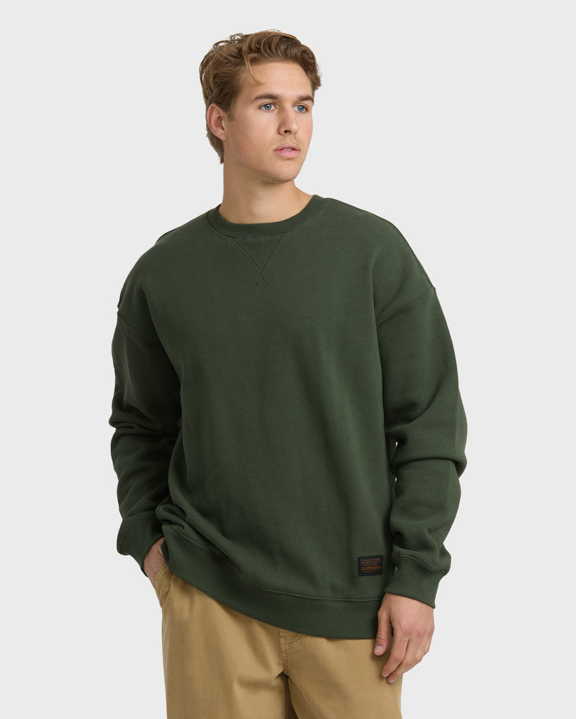 Fort-Garage-Crewneck-Sweatshirt-Olive-1