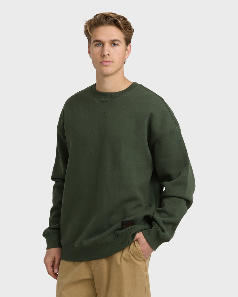 Fort-Garage-Crewneck-Sweatshirt-Olive-3
