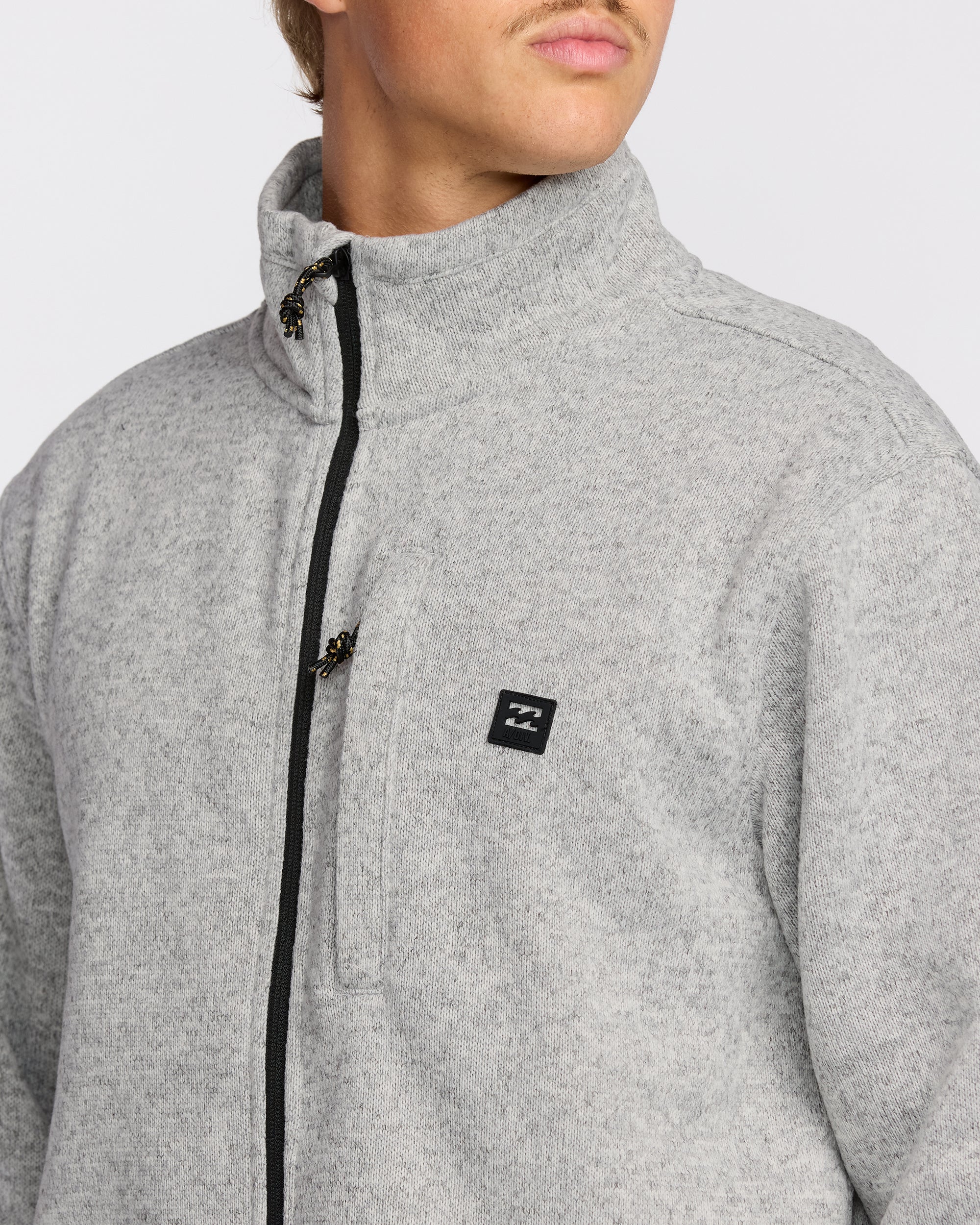 Boundary Mock Neck Zip Sweatshirt - Grey Htr | Billabong
