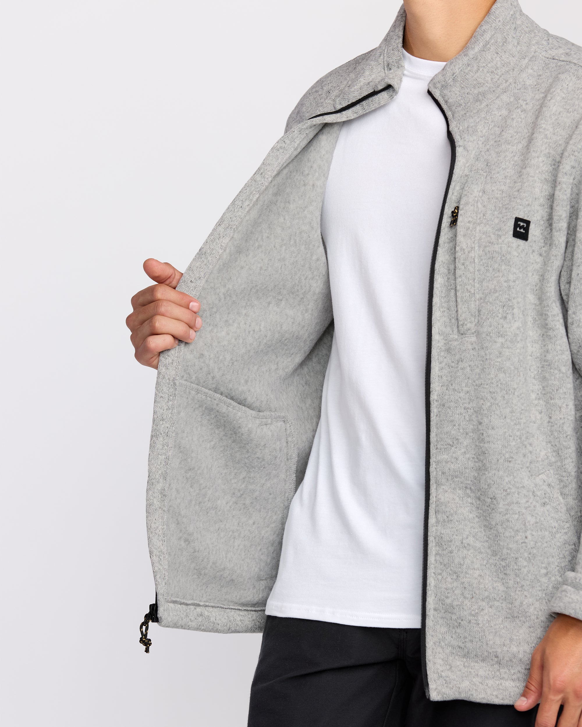 Boundary Mock Neck Zip Sweatshirt - Grey Htr | Billabong