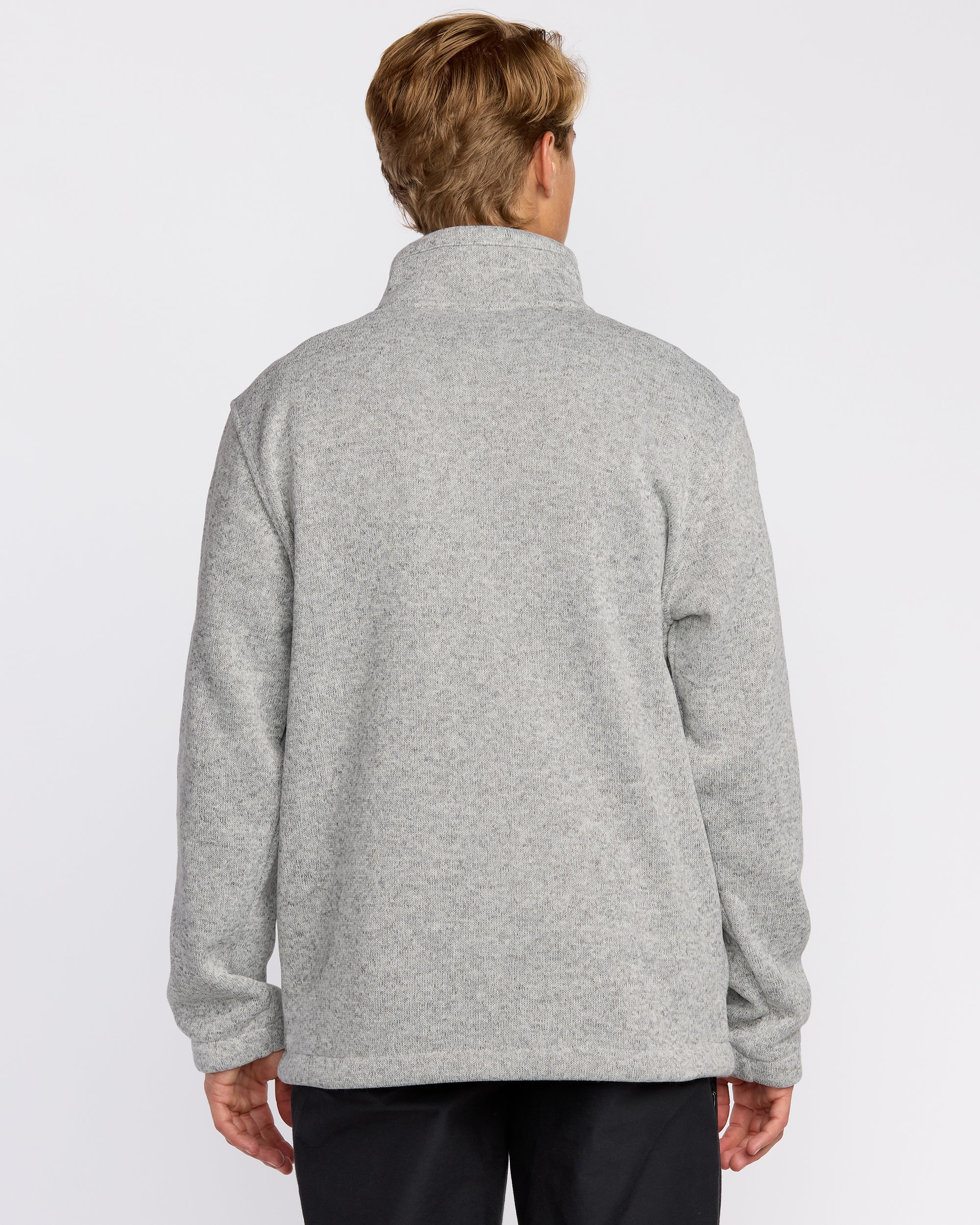 Boundary Mock Neck Zip Sweatshirt - Grey Htr | Billabong