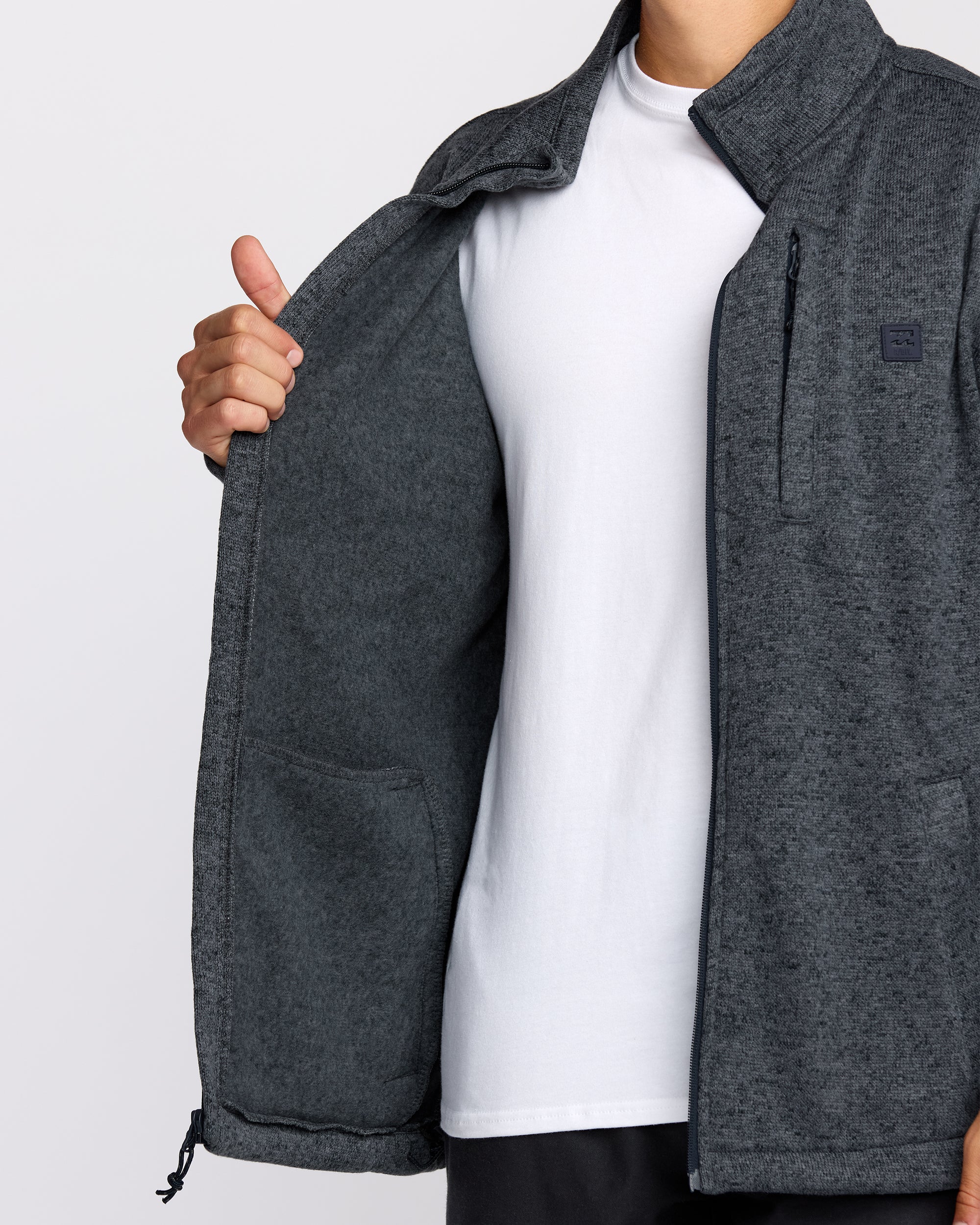 Boundary Mock Neck Zip Sweatshirt - Navy | Billabong