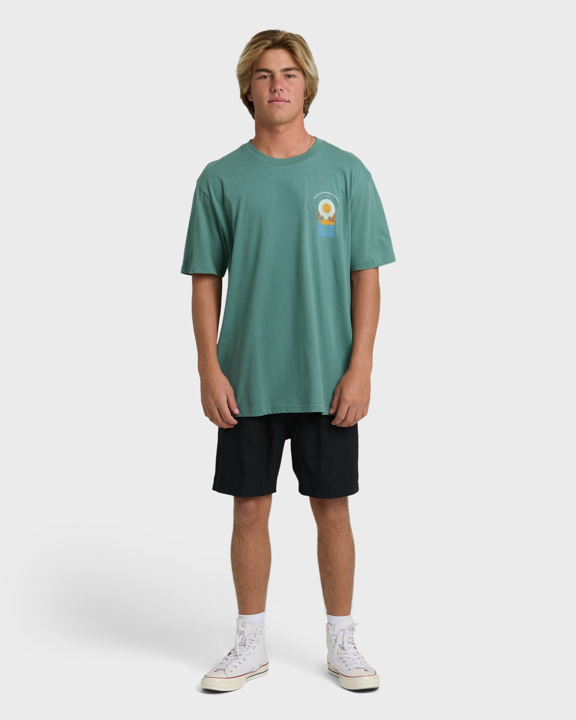 Sun Down Adiv Premium Short Sleeve T-Shirt - Sea Green | Billabong