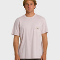 Essential Pocket Wave Washed Premium Short Sleeve T-Shirt - Dusty Purple