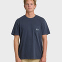 Essential Pocket Wave Washed Premium Short Sleeve T-Shirt - Graystone