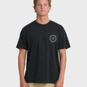 Hollow Diamond Wave Washed Premium Short Sleeve T-Shirt - Black