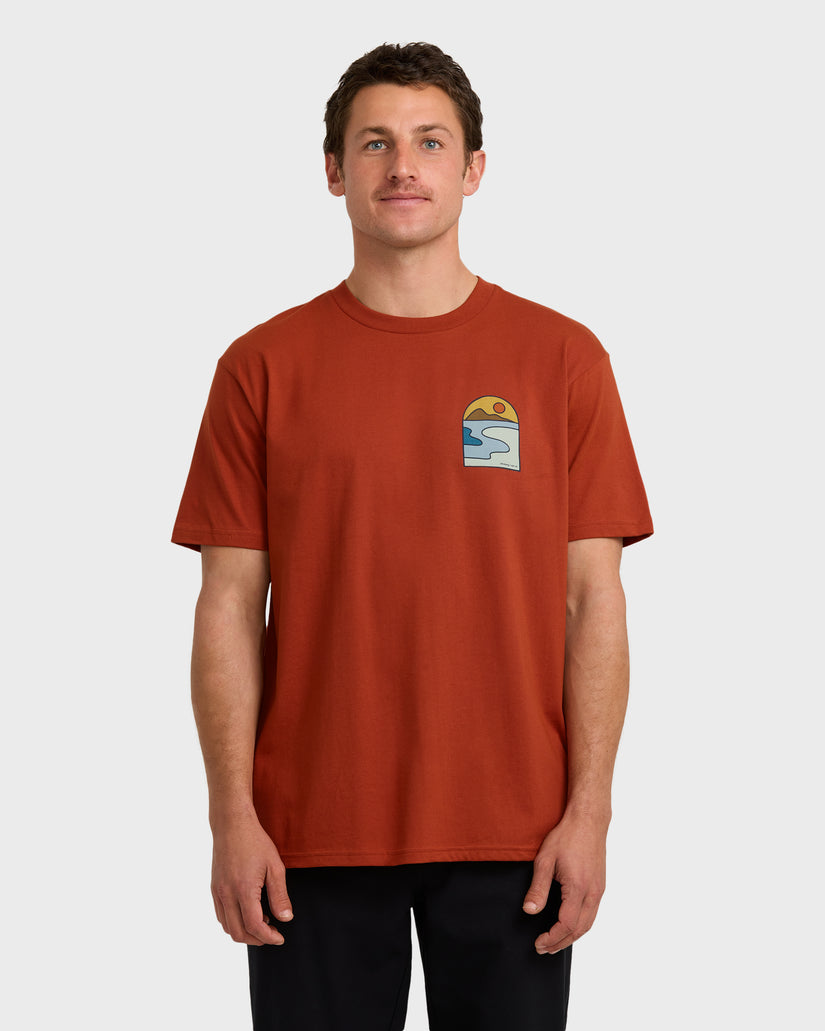 A/Div-Sundown-Short-Sleeve-T-Shirt-Brick-1