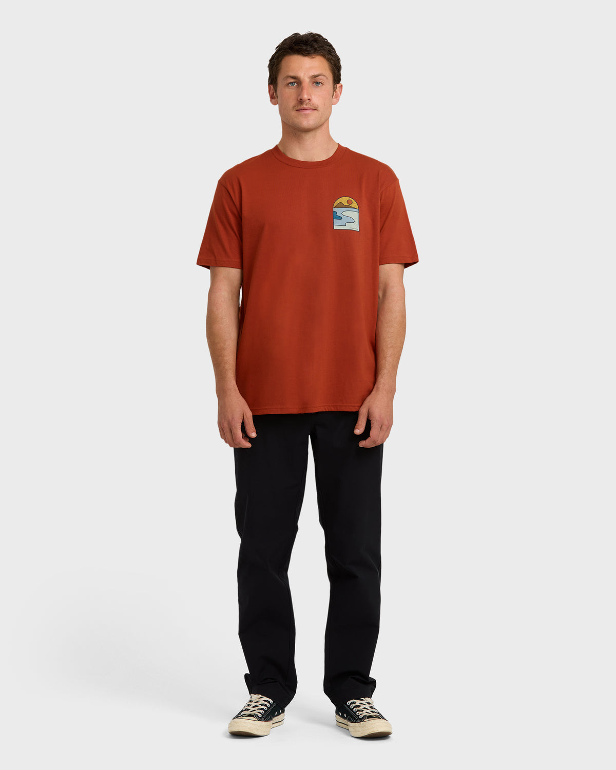 A/Div-Sundown-Short-Sleeve-T-Shirt-Brick-4