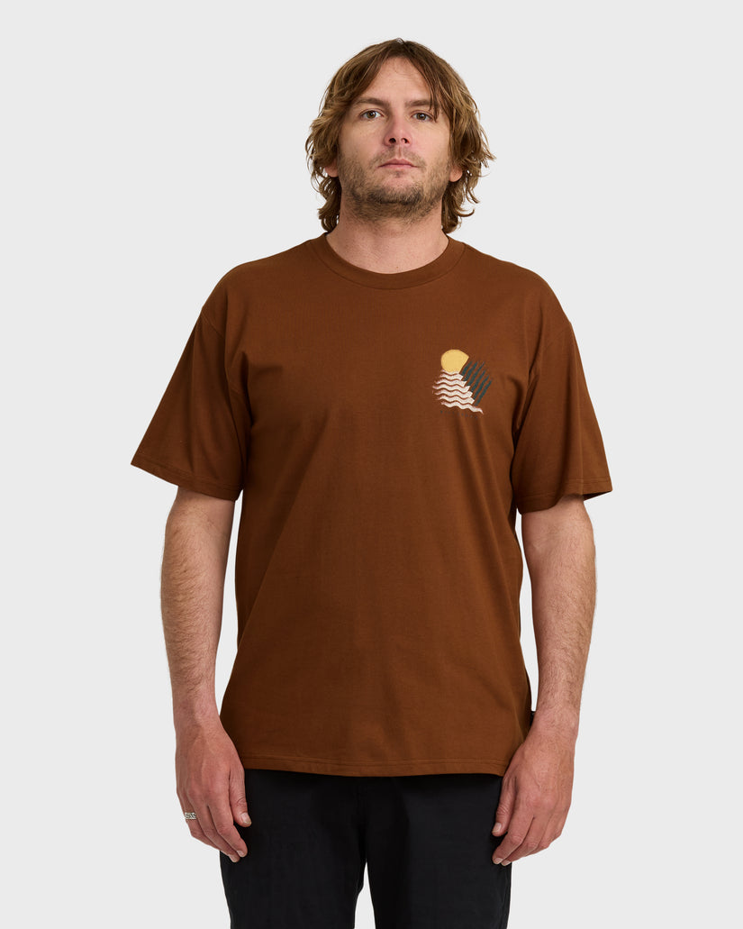 Canyons-Regular-Short-Sleeve-T-Shirt-Rust-1